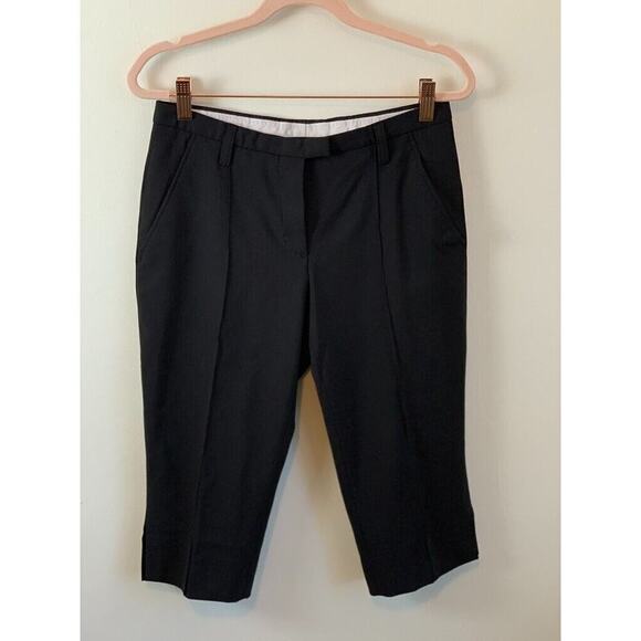 J LINDEBERG Micro Stretch Bermuda Golf Shorts 4 EU 36 Black JL Womens Wool Blend - Picture 1 of 11